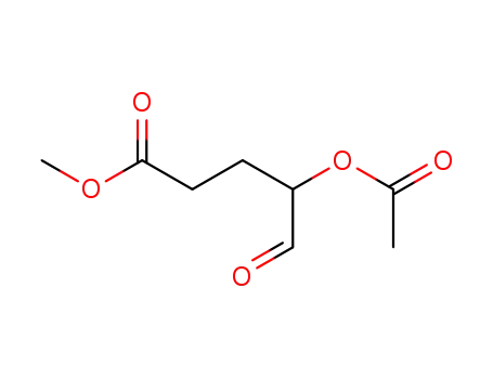 Molecular Structure of 918153-34-1 (Pentanoic acid, 4-(acetyloxy)-5-oxo-, methyl ester)