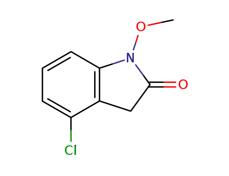 Molecular Structure of 91523-33-0 (4-Chloro-1-methoxy-1,3-dihydro-indol-2-one)