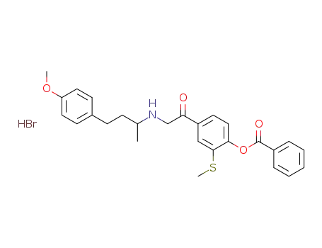 4'-hydroxy-2-{[3-(4-methoxyphenyl)-1-methylpropyl]amino}-3'-(methylthio)acetophenone 4'-benzoate hydrobromide