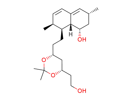 Molecular Structure of 125975-03-3 ((1S,3R,7S,8S,8aR)-8-{2-[(4R,6S)-6-(2-Hydroxy-ethyl)-2,2-dimethyl-[1,3]dioxan-4-yl]-ethyl}-3,7-dimethyl-1,2,3,7,8,8a-hexahydro-naphthalen-1-ol)