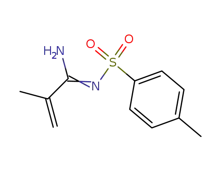 Molecular Structure of 86439-37-4 (N-[1-Amino-2-methyl-prop-2-en-(Z)-ylidene]-4-methyl-benzenesulfonamide)