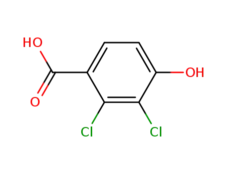 Molecular Structure of 66584-09-6 (Benzoic acid, 2,3-dichloro-4-hydroxy-)