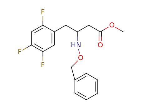 Molecular Structure of 1402569-80-5 (methyl 3-(benzyloxyamino)-4-(2,4,5-trifluorophenyl) butanoate)