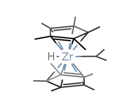 Molecular Structure of 67108-86-5 ((η5-pentamethylcyclopentadienyl)2(zirconium)(H)(iosbutyl)2)