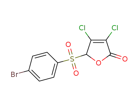 Molecular Structure of 1610693-12-3 (5-[(4-bromophenyl)sulfonyl]-3,4-dichloro-2(5H)-furanone)