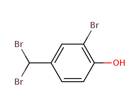 Molecular Structure of 82906-07-8 (Phenol, 2-bromo-4-(dibromomethyl)-)