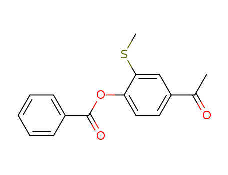 Molecular Structure of 66264-74-2 (4-acetyl-2-(methylthio)phenyl benzoate)