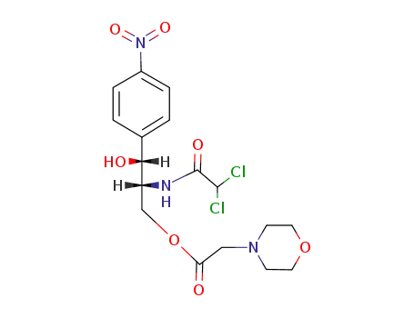 Molecular Structure of 29391-80-8 ([R-(R*,R*)]-2-[(dichloroacetyl)amino]-3-hydroxy-3-(4-nitrophenyl)propyl morpholine-4-acetate)