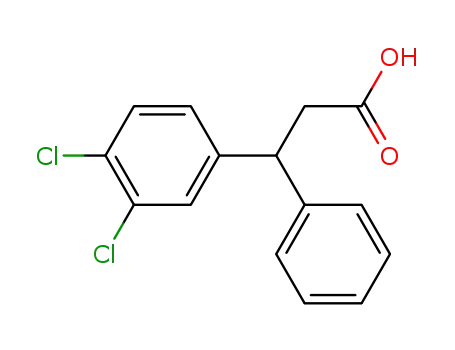 Molecular Structure of 80272-06-6 (3-(3,4-Dichlorophenyl)-3-phenylpropionic acid)