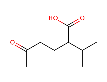 Molecular Structure of 2543-54-6 (2-ISOPROPYL-5-OXOHEXANOICACID)