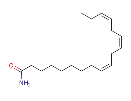 Molecular Structure of 79356-91-5 ((9Z,12Z,15Z)-9,12,15-octadecatrienamide)
