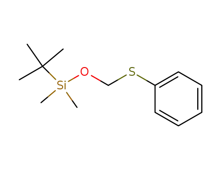 Molecular Structure of 94718-51-1 (Silane, (1,1-dimethylethyl)dimethyl[(phenylthio)methoxy]-)
