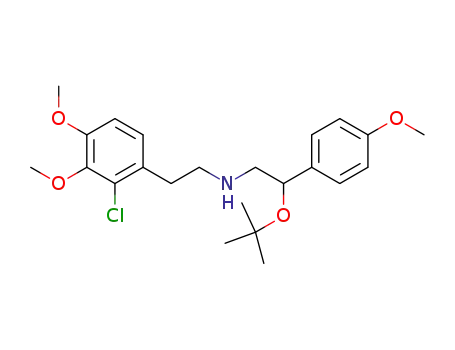 Molecular Structure of 75306-60-4 (2-chloro-N-[2-(1,1-dimethylethoxy)-2-(4-methoxyphenyl)ethyl]-3,4-dimethoxyphenethylamine)