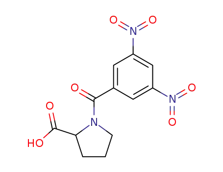 Molecular Structure of 143492-62-0 (N-(3,5-Dinitrobenzoyl)-DL-proline)