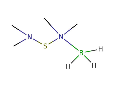 Molecular Structure of 92258-21-4 ((CH<sub>3</sub>)2NSN(CH<sub>3</sub>)2BH<sub>3</sub>)