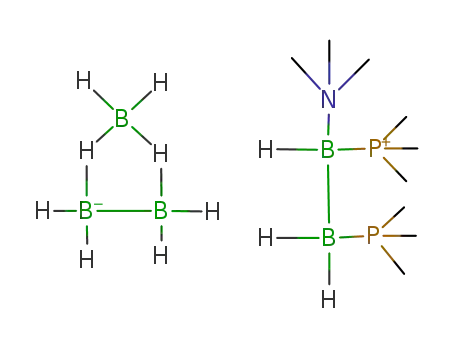 Molecular Structure of 113811-00-0 ({1-(trimethylamine)-1,2-bis(trimethylphosphine)trihydrodiboron}octahydrotriborate)