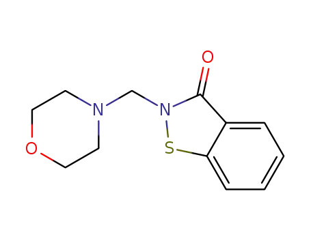 Molecular Structure of 84012-54-4 (2-(4-morpholinylmethyl)-1,2-benzisothiazol-3(2H)-one)