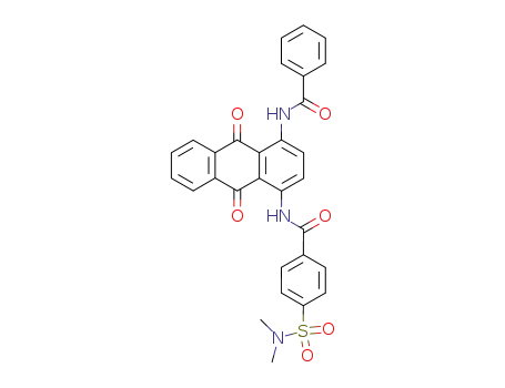 Molecular Structure of 75299-82-0 (N-[4-(benzoylamino)-9,10-dihydro-9,10-dioxo-1-anthryl]-4-[(dimethylamino)sulphonyl]benzamide)