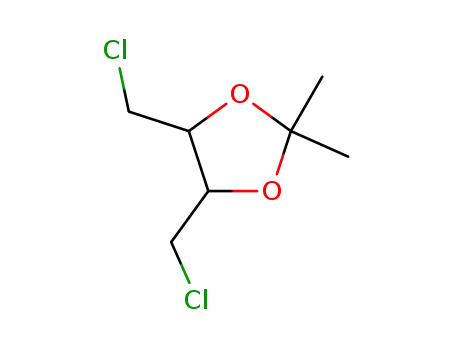Molecular Structure of 20955-36-6 (1,3-Dioxolane, 4,5-bis(chloromethyl)-2,2-dimethyl-)