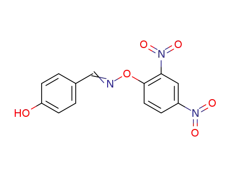 Molecular Structure of 13181-04-9 (Benzaldehyde, 4-hydroxy-, O-(2,4-dinitrophenyl)oxime)