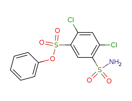 Molecular Structure of 80289-32-3 (phenyl 2,4-dichloro-5-sulphamoylbenzenesulphonate)