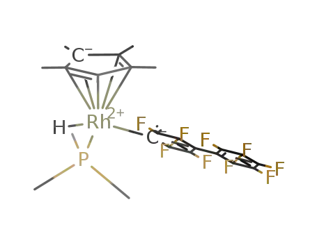 (C<sub>5</sub>Me<sub>5</sub>)Rh(PMe<sub>3</sub>)(4-perfluorobiphenyl)H