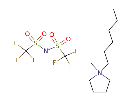 Molecular Structure of 380497-19-8 (1-HEXYL-1-METHYLPYRROLIDINIUM BIS(TRIFLUOROMETHYLSULFONYL)IMIDE)