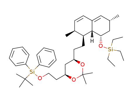 <1S-<1α,3α,7β,8β(4Σ<sup>*</sup>,6R<sup>*</sup>)8aβ>>-<<8-<2-<6-<2-<<(1,1-dimethylethyl)diphenylsilyl>oxy>ethyl>-2,2-dimethyl-1,3-dioxan-4-yl>ethyl>-1,2,3,7,8,8a-hexahydro-3,7-dimethyl-1-naphthalenyl>oxy>triethylsilane