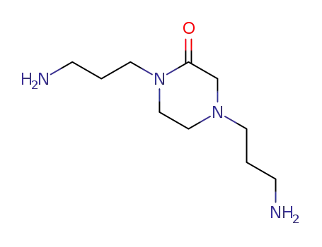 Molecular Structure of 530160-08-8 (1,4-bis-(3-amino-propyl)-piperazin-2-one)