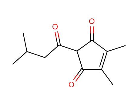 Molecular Structure of 480-52-4 (4,5-Dimethyl-2-(3-methyl-1-oxobutyl)-4-cyclopentene-1,3-dione)