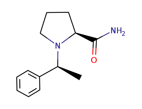 Molecular Structure of 929897-95-0 ((2S,1'S)-1-(1'-phenylethyl)pyrrolidine-2-carboxamide)