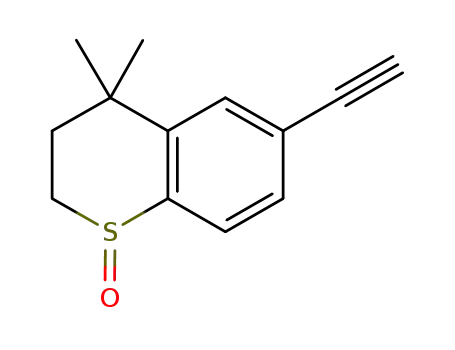 Molecular Structure of 864841-55-4 (4,4-dimethyl-6-ethynylthiochromane S-oxide)