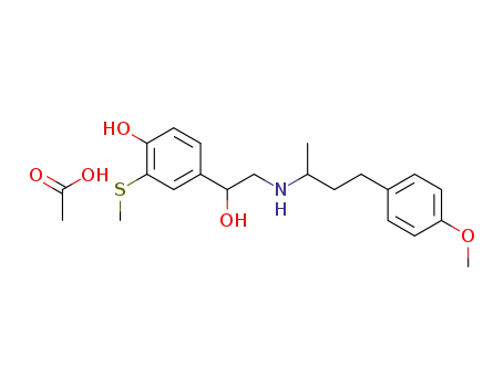 (4,beta-Dihydroxy-3-(methylthio)phenethyl)(1-methyl-3-(4-methoxyphenyl)propyl)ammonium acetate
