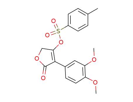 Molecular Structure of 263765-03-3 (toluene-4-sulfonic acid 4-(3,4-dimethoxy-phenyl)-5-oxo-2,5-dihydro-furan-3-yl ester)