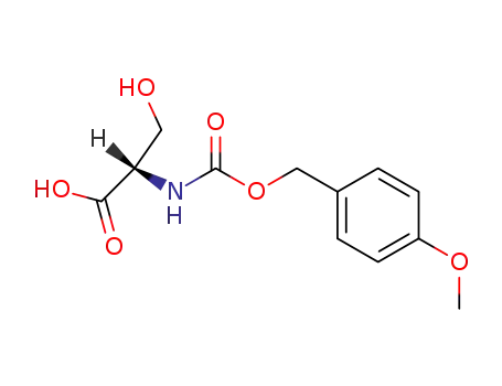 Molecular Structure of 20890-93-1 (N-[[(4-methoxyphenyl)methoxy]carbonyl]-L-serine)
