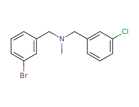 Molecular Structure of 876476-09-4 ((3-bromo-benzyl)-(3-chloro-benzyl)-methyl-amine)
