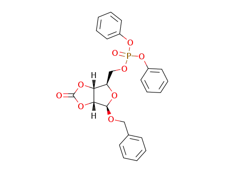 benzyl-(<i>O</i><sup>2</sup>,<i>O</i><sup>3</sup>-carbonyl-<i>O</i><sup>5</sup>-diphenoxyphosphoryl-β-D-ribofuranoside)