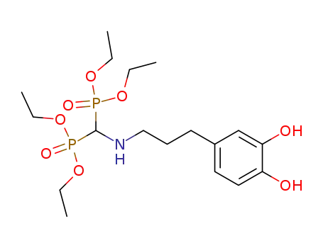 Molecular Structure of 740083-66-3 (tetraethyl N-[(3,4-dihydroxyphenylpropyl)amino]methylbisphosphonate)