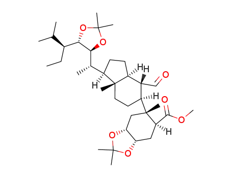Molecular Structure of 110556-59-7 (methyl (2R,3S,22S,23S)-2,3;22,23-di-isopropylidenedioxy-7-oxo-6,7-seco-5α-stigmastan-6-oate)