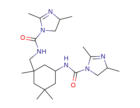 N-({5-[(2,4-ジメチル-4,5-ジヒドロ-1H-イミダゾール-1-カルボニル)アミノ]-1,3,3-トリメチルシクロヘキシル}メチル)-2,4-ジメチル-4,5-ジヒドロ-1H-イミダゾール-1-カルボキサミド
