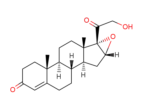 Molecular Structure of 100167-82-6 (16α,17α-epoxypregn-4-en-21-ol-3,20-dione)