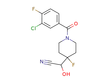1-(3-Chloro-4-fluorobenzoyl)-4-fluoro-alpha-hydroxy-4-piperidineacetonitrile