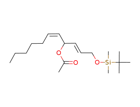 Molecular Structure of 119125-36-9 ((2E,5Z)-4-acetoxy-1-dimethyl-t-butylsilyloxyundeca-2,5-diene)