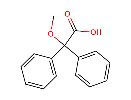 Molecular Structure of 7475-61-8 (2-methoxy-2,2-diphenylacetic acid)