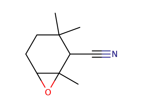 Molecular Structure of 264279-20-1 (1,3,3-TriMethyl-7-oxabicyclo[4.1.0]heptane-2-carbonitrile)