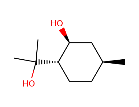 Molecular Structure of 81176-88-7 ((1R,2R,5R)-2-(2-hydroxypropan-2-yl)-5-methyl-cyclohexan-1-ol)