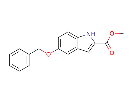 Molecular Structure of 55581-41-4 (5-benzyloxy-1H-indole-2-carboxylic acid methyl ester)