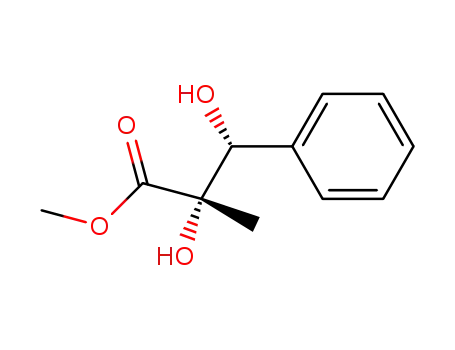 Molecular Structure of 92817-30-6 (methyl (syn-2,3-dihydroxy-2-methyl-3-phenyl)propionate)