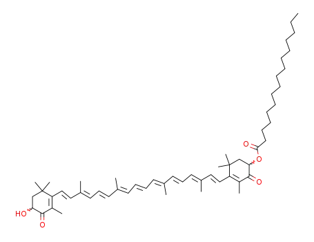 Molecular Structure of 123159-02-4 (astaxanthin palmitate)