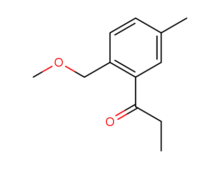 Molecular Structure of 99356-69-1 (1-(2-Methoxymethyl-5-methyl-phenyl)-propan-1-one)